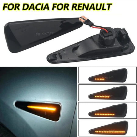 2PCS Dynamic LED Side Marker Light Turn Signal Blinker Lamp For Dacia Logan Sandero I Renault Symbol MK2 Thalia 2008-2012 by InterCyprus Trading Ltd