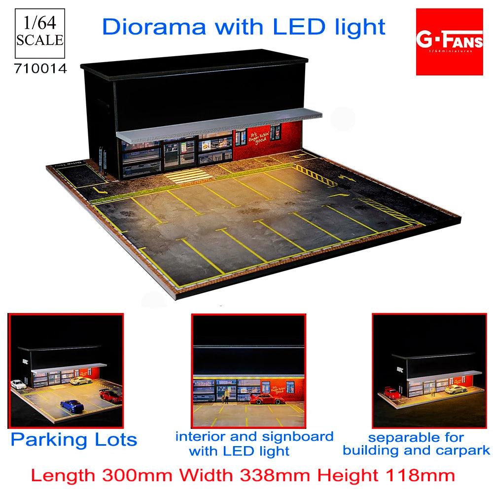 GFans 1:64 Diorama Car Garage &ndash; LED Lights Display 710014