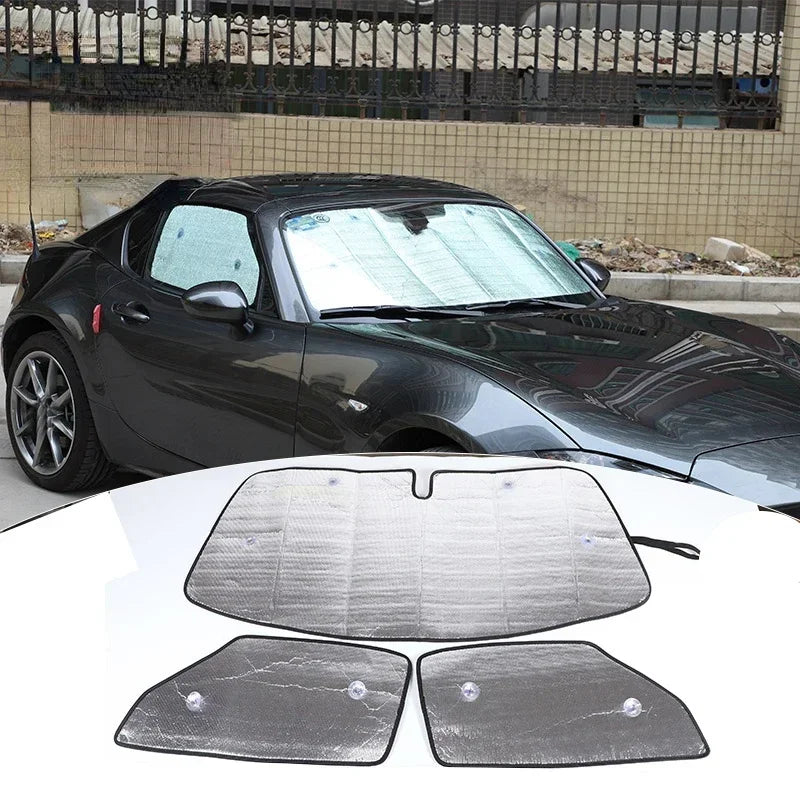 Parasolar pentru geamul frontal din folie de aluminiu Mazda MX 5 ND Sun Shield