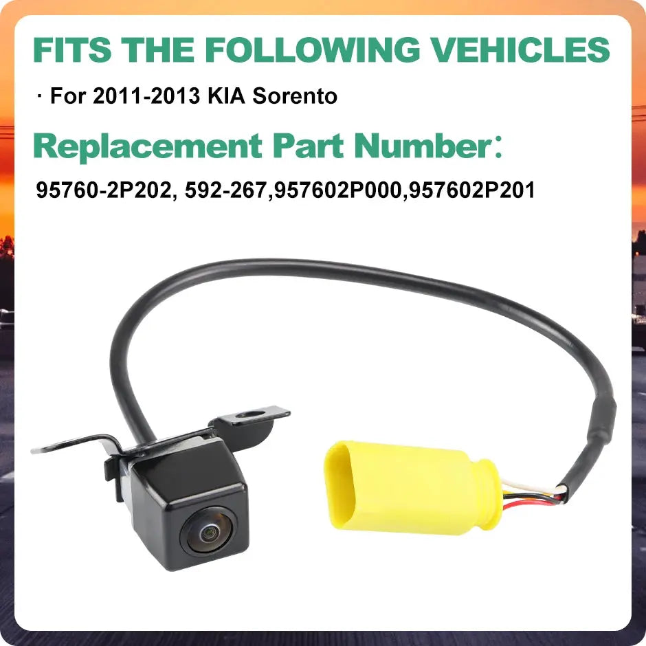 Rear View Backup Camera Stainless Steel for Kia Sorento 2011 2012 2013 by InterCyprus Trading Ltd