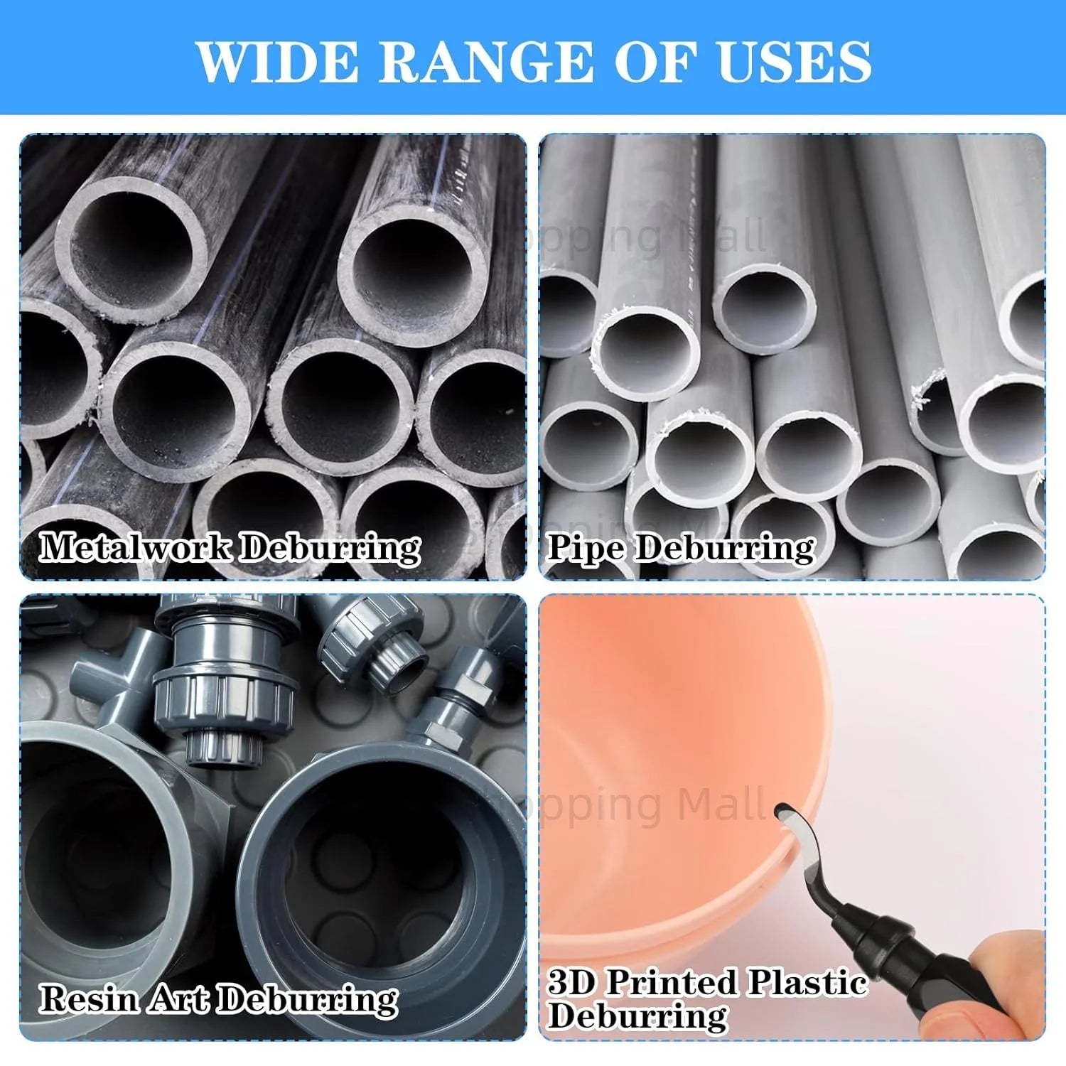 Metal RB1000 Deburring Tool Kit - Efficiently Smooth Wood &amp; Plastic