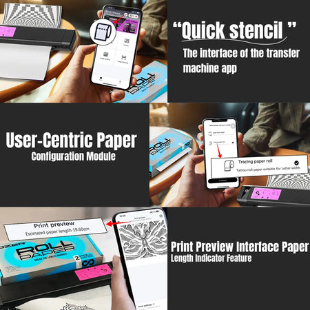 Ozer Tattoo Transfer Rolling Paper For Thermal Printer