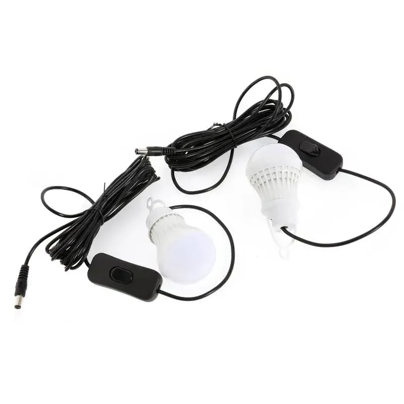 2 Bulbs Solar Panel Camping Kit &ndash; 3 In 1 Phone Charger