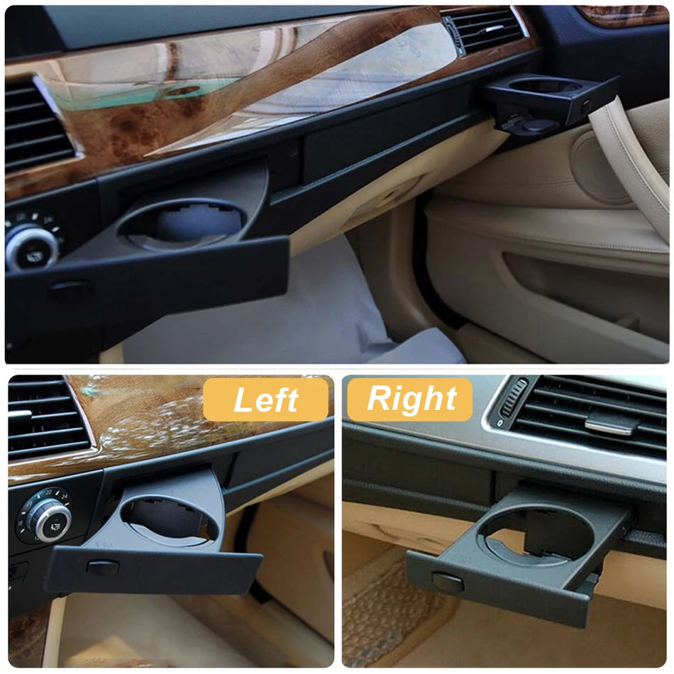 Black Center Console Cup Holder For BMW 5 Series E60 E61 M5