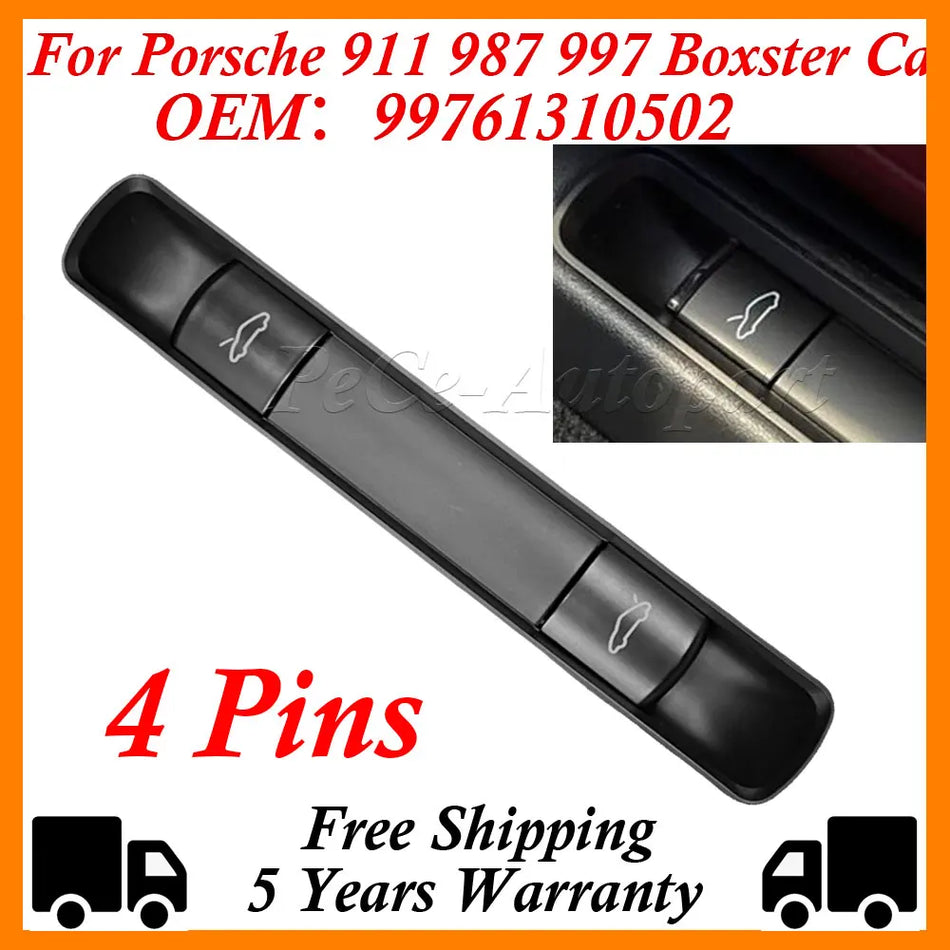 Spínač uvolnění zámku kufru, 4pinový, pro Porsche 911 997 Boxster Cayman 987