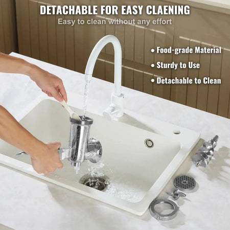 304 Stainless Steel Manual Meat Grinder With Clamp