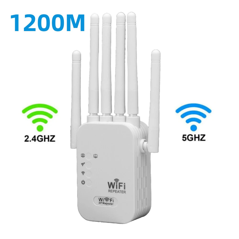 1200Mbps Dual Band WiFi Repeater 2.4G 5G &ndash; Long Range Boost 1200M 2.4G 5G / EU Plug / CHINA