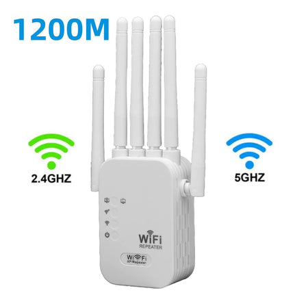 1200Mbps Dual Band WiFi Repeater 2.4G 5G &ndash; Long Range Boost 1200M 2.4G 5G / EU Plug / CHINA