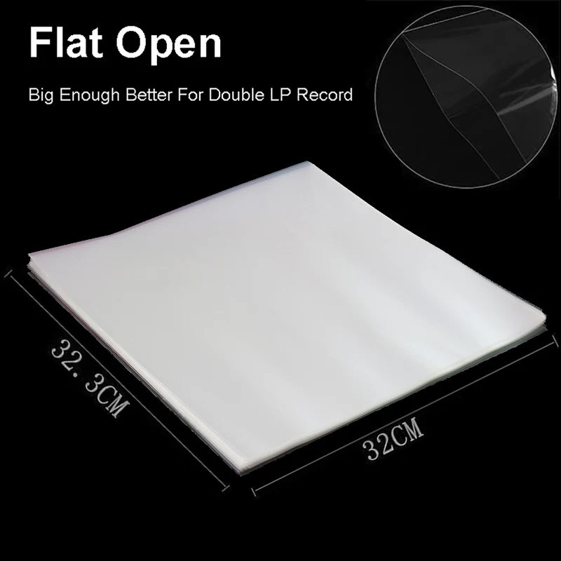 12 Inch OPP Gel Recording Protective Sleeve &ndash; Self Adhesive Flat Open