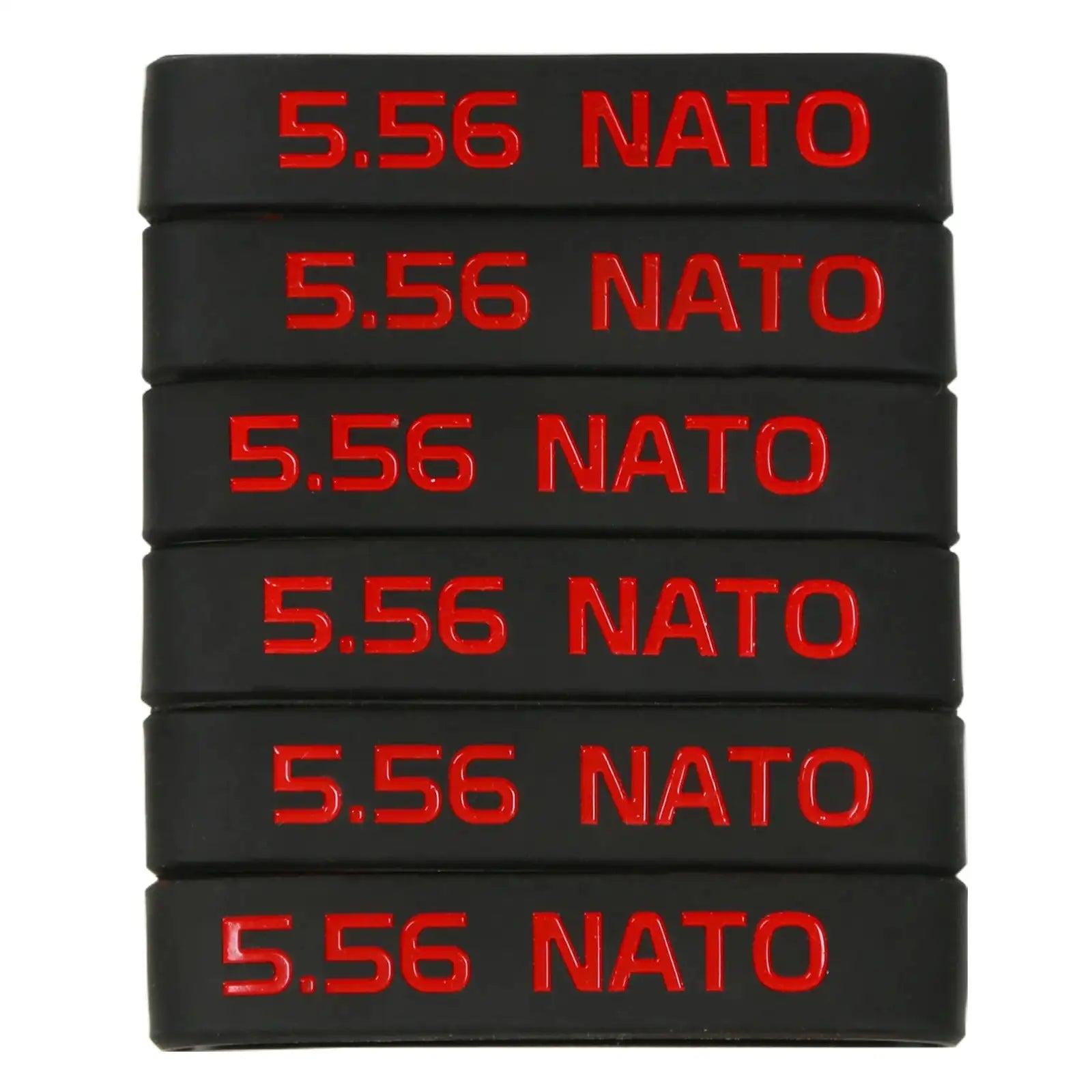 6 Pack Magazine Marking Band 5.56 NATO &ndash; Multi Color Rubber Bands 5.56 Red 6Pcs