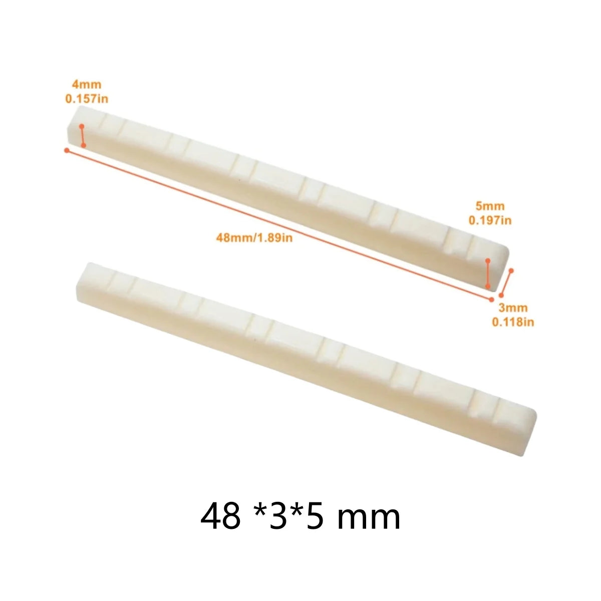 Miwayer Curved Bottom Bone Nut &ndash; Pre-Slotted Real Bone 48  3 5 mm