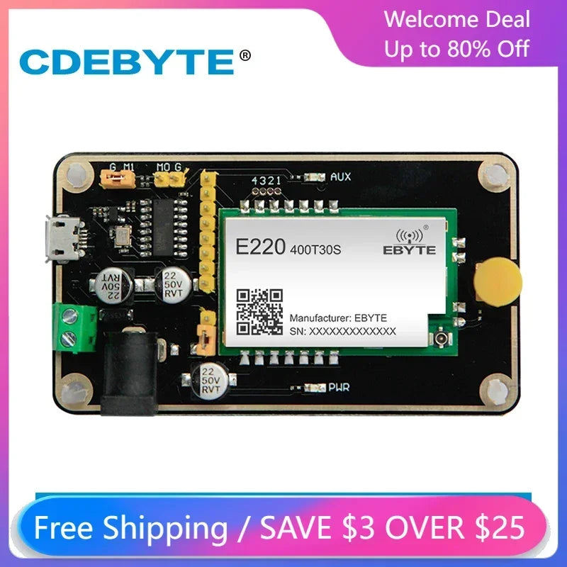LLCC68 LoRa Test Board 433MHz 30dBm IoT Module Kit Pro