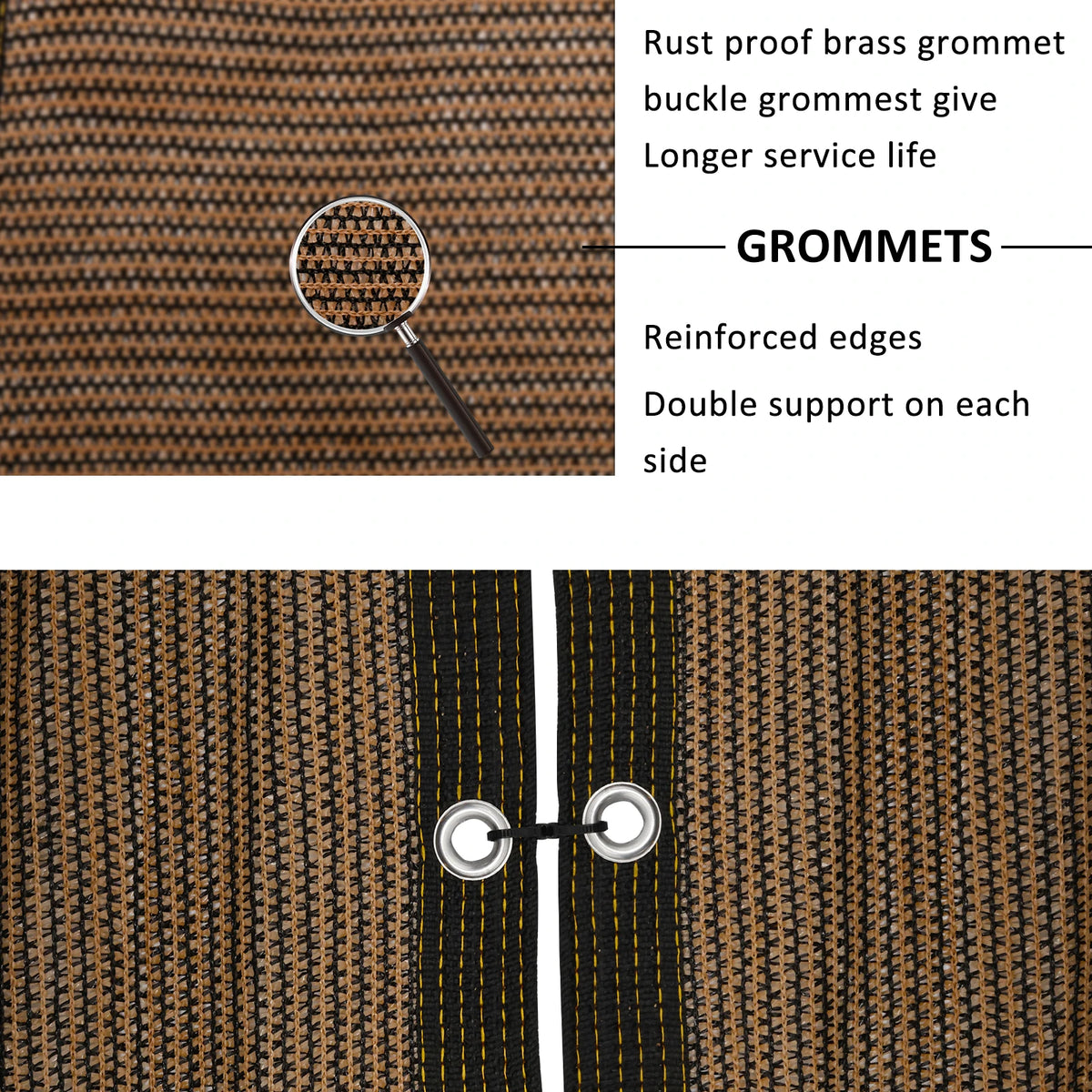 NoEnName_Null 120 GSM Balcony Sunshade Net - Privacy Fence Screen for Outdoor Protection