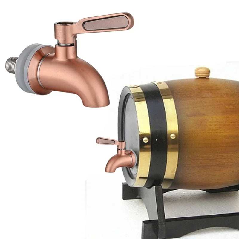 Gold Rose Stainless Steel Beverage Dispenser Faucet - Perfect for Wine &amp; Beer Barrels