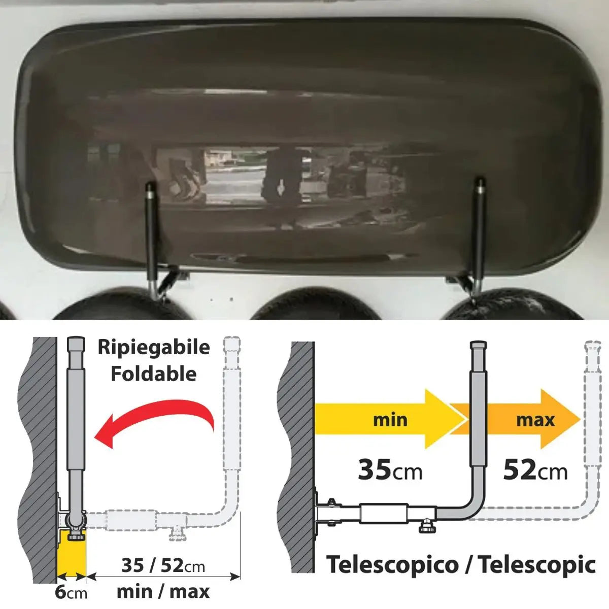 Wall Mount Storage Rack Pair &ndash; Foldable 50kg Load Capacity