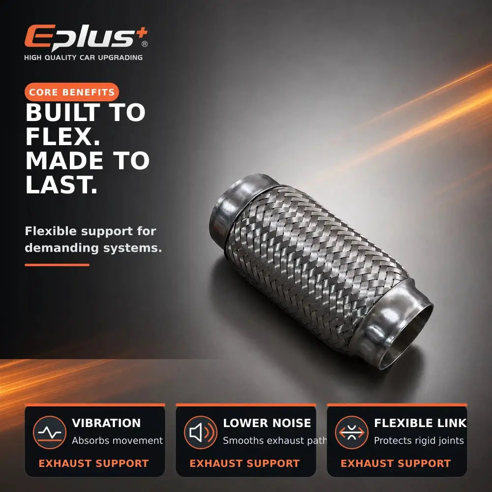 Universal Automotive Woven Mesh Exhaust Hose Stainless Steel Braided Flexible Connection for Car Exhaust System Replacement by InterCyprus Trading Ltd