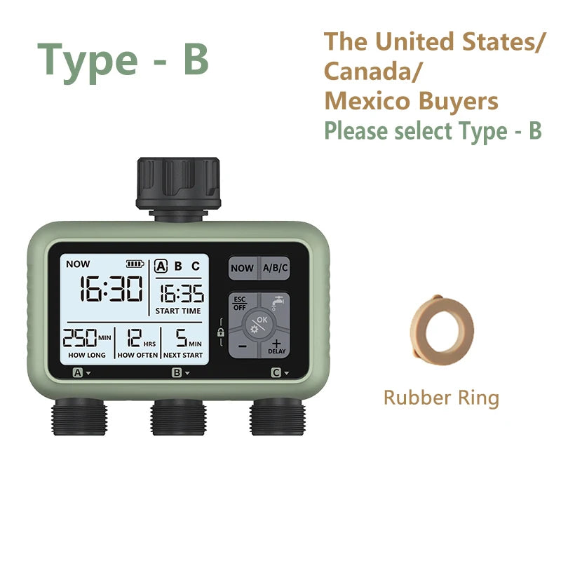 Eshico New Design 3-Zone Water Timer &ndash; Smart Drip Irrigation POP3-HCT-378-UN / CHINA