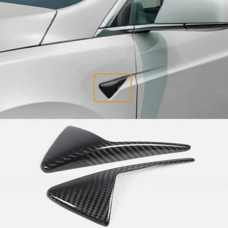 Carbon Fiber Side Camera Covers for Tesla Model 3 Y 2017-2023