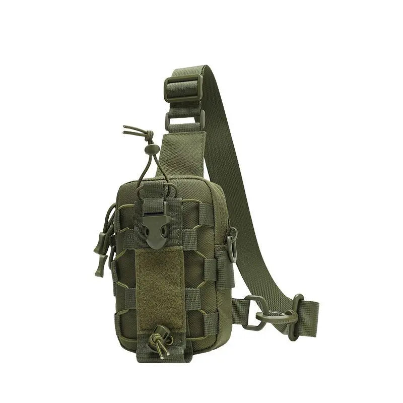 Tactical Sling Front Chest Bag &ndash; Water Bottle Pouch Green