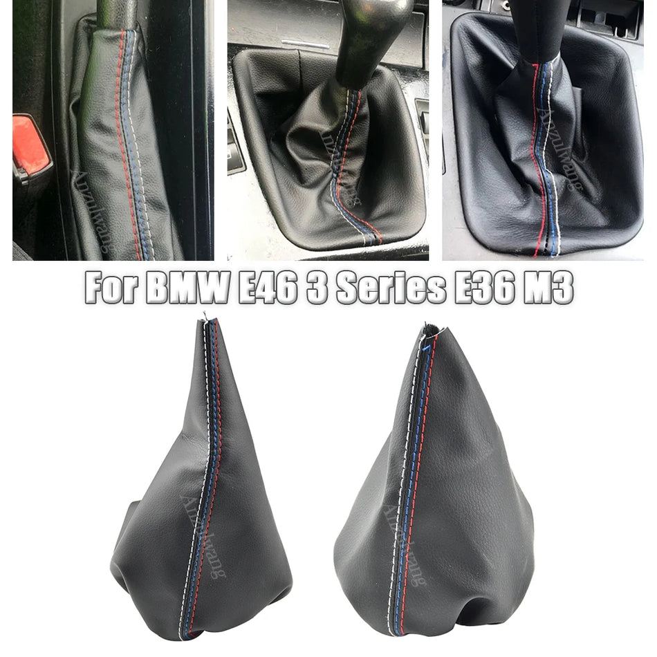 Handbrake Dust Cover with Leather Trim for BMW E36 E46 M3
