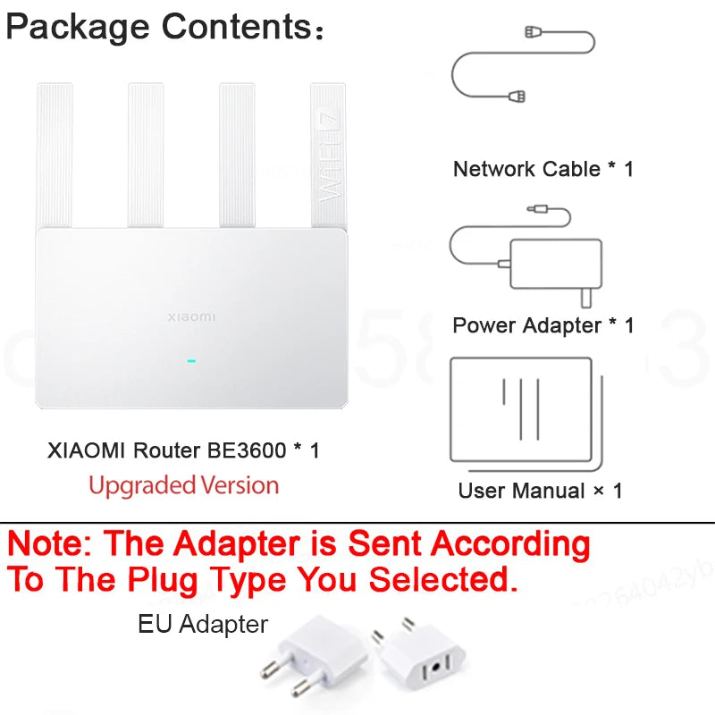 XIAOMI MIJIA Router BE3600 - WiFi 7 Quad Core Dual Band Upgraded version / EU Plug