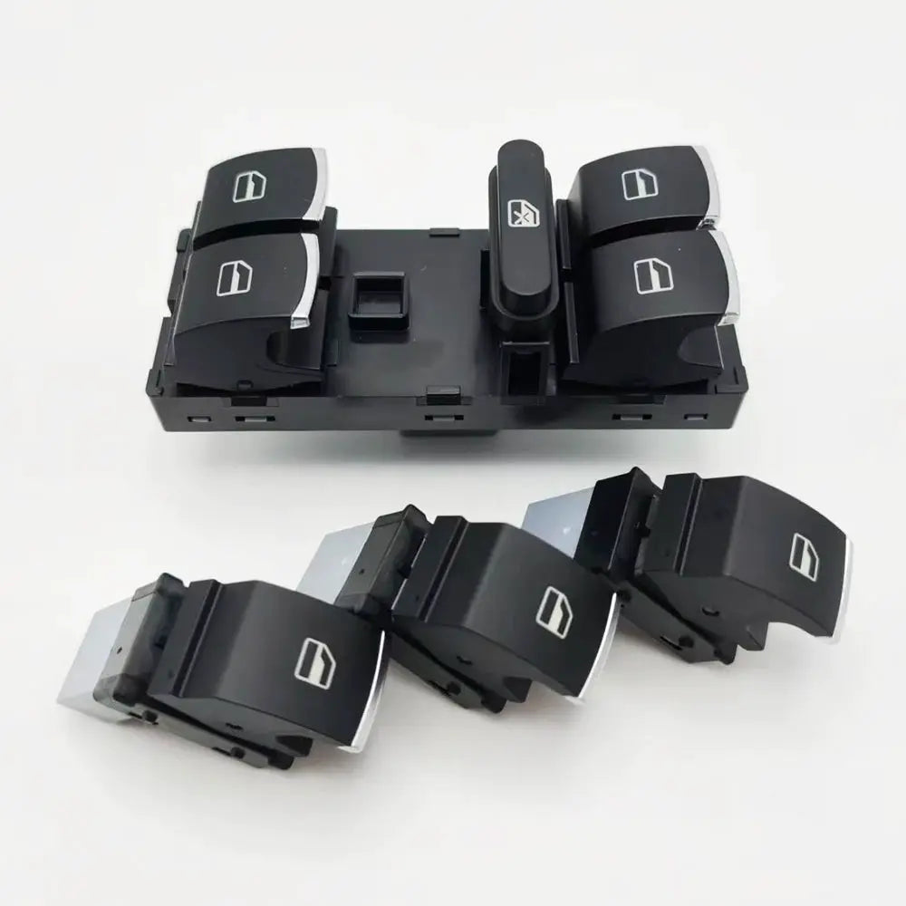 Chrome Headlight and Power Window Master Switch for VW Golf Mk5 Mk6 Jetta Passat B6 Touran SEAT 5ND941431B 5ND959857 by InterCyprus Trading Ltd