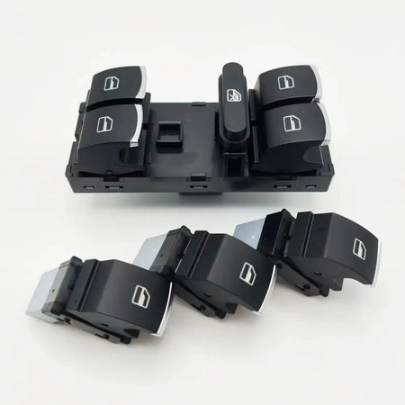 Chrome Headlight and Power Window Master Switch for VW Golf Mk5 Mk6 Jetta Passat B6 Touran SEAT 5ND941431B 5ND959857 by InterCyprus Trading Ltd