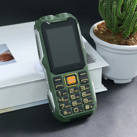 Tough Outdoor Phone 2.4 Display - SOS Dial Big Button Q8pro Green / Standard