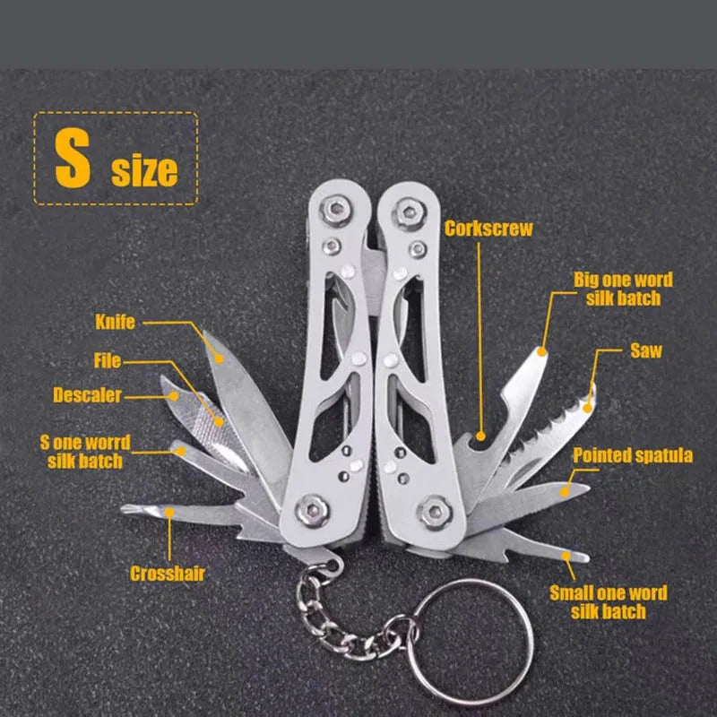 Pocket Mini Multitool Pliers with Knife and Screwdrivers