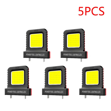 14W Portable Mini Pocket Work Light Two Modes For Camping 5PCS Red