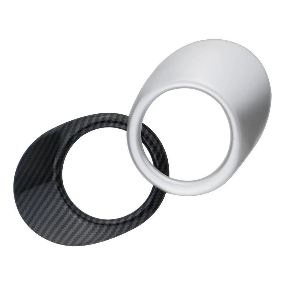 Стикер за рамка на превключвателя за фарове Volkswagen T-Roc, ABS, сребрист и карбоново влакно