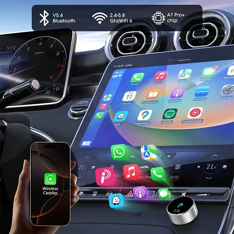 Ασύρματος προσαρμογέας CarPlay και Android Auto για Benz, Chevrolet, Ford, Honda