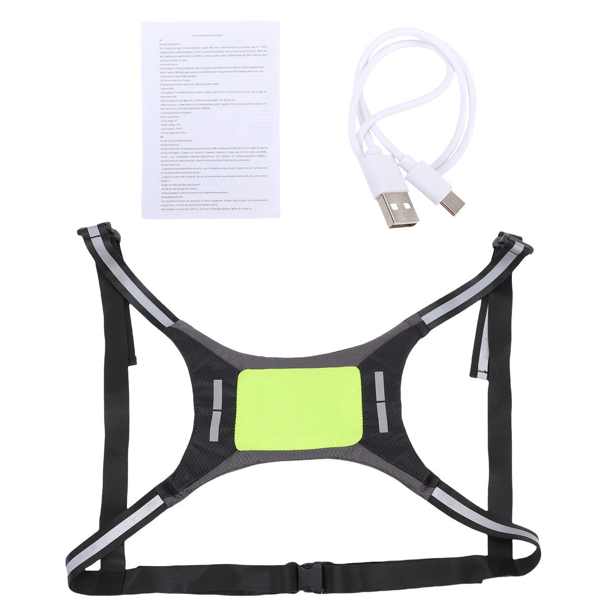 LED Running Vest &ndash; Bright LED Illumination Night Safety Yellow