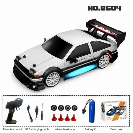 GTR Mustang AE86 1:24 Remote Control Drift Car for Kids 8604-Color box