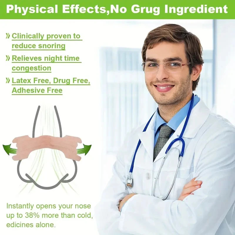 Breath Nasal Strips - Stop Snoring Safe And Gentle Sleep