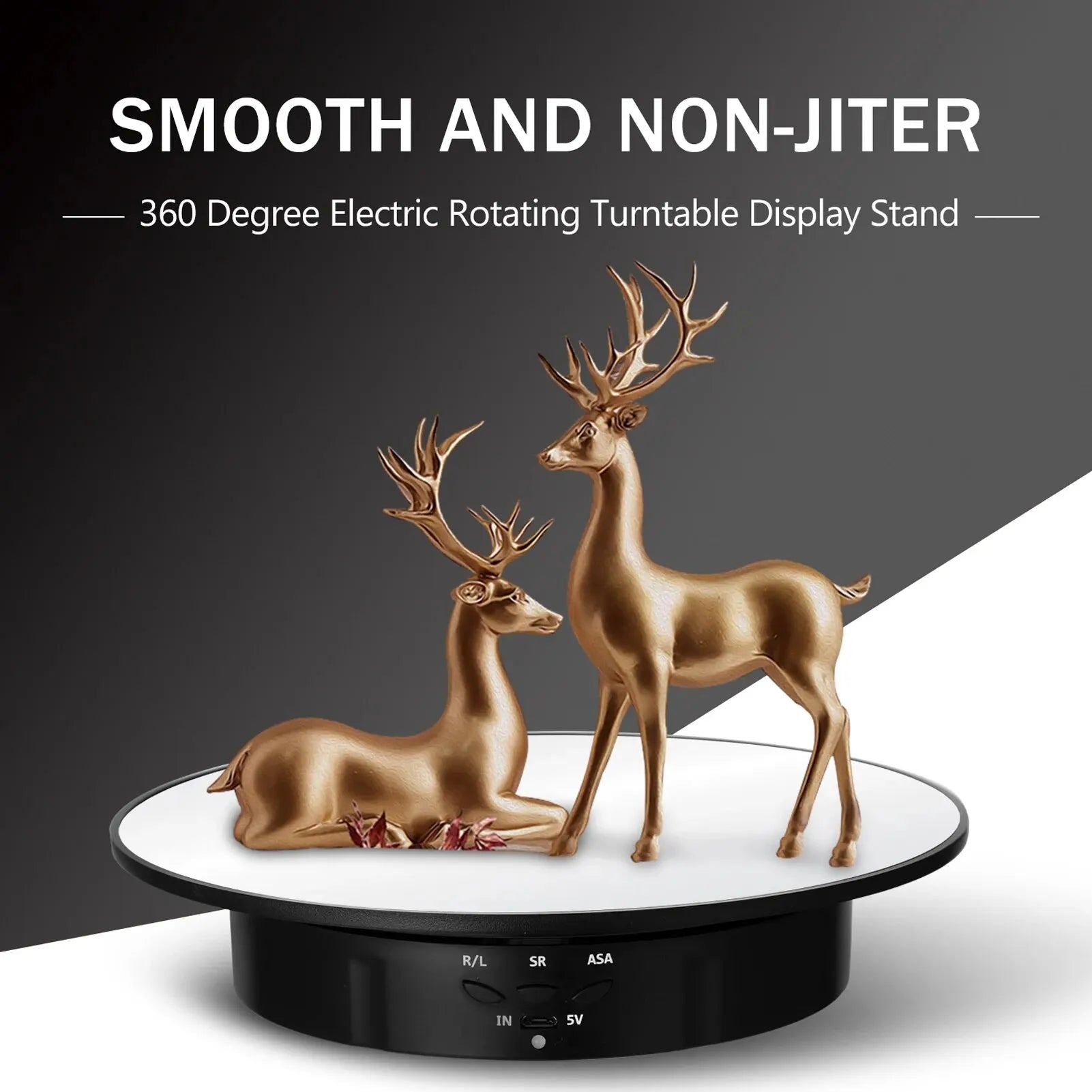 200mm 3-Speed 360&deg; Electric Rotating Display Turntable for Photography
