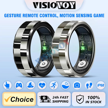 Visiovoy Smart Ring with NFC, Health &amp; Sleep Monitor, 5ATM Water Resistant, Multi-Sport Mode
