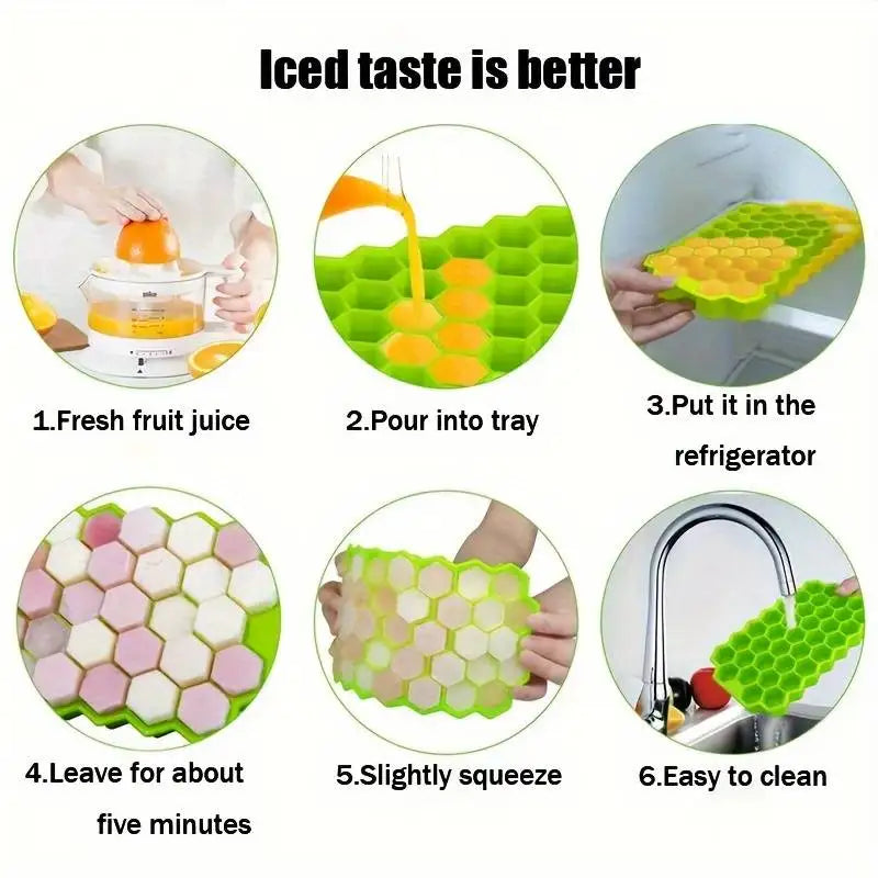 Silicone Ice Cube Trays &ndash; Eco-Friendly Honeycomb Design