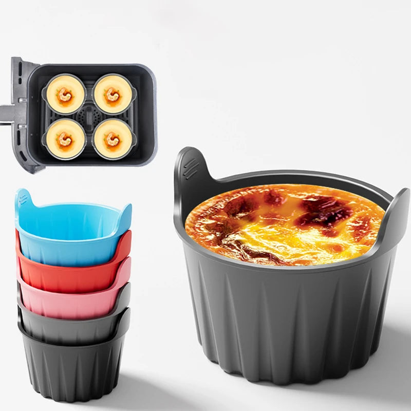 Versatile Silicone Air Fryer and Baking Mold Set