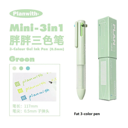 Planwith M5 Binder Notebook Set with Versatile Gel Pens and Flipchart Notepad Green Pen