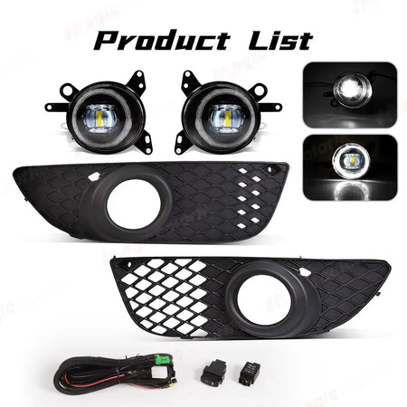 Fog Lights For Mitsubishi Lancer 2008 2009 2010 2011 2012 2013 Fog Lamp Harness Switch Front Driving Bumper Grille Super Bright by InterCyprus Trading Ltd