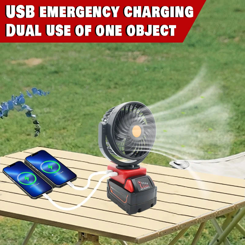 48-11-1835 Fold Fan USB Charger Power Bank - Fast Charge