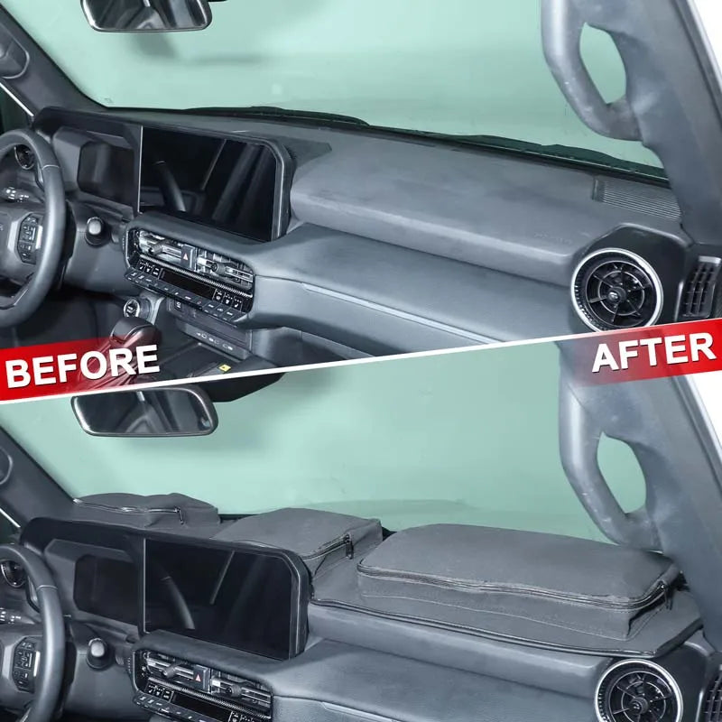 Черная 1 шт. солнцезащитная накладка на приборную панель для Toyota LC250 Prado