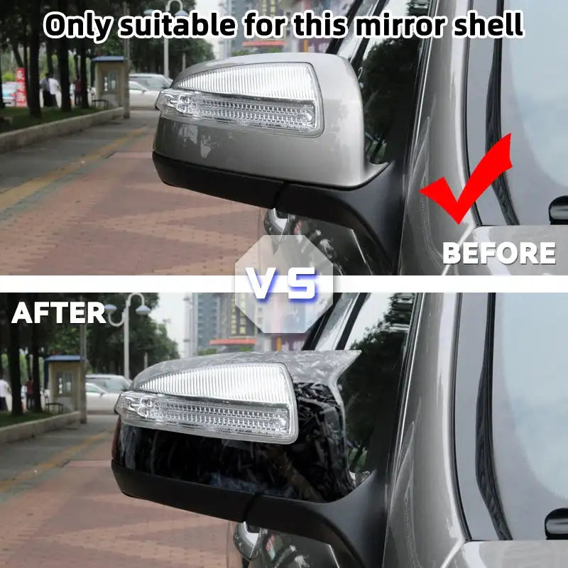 Carbon Fiber Black Exterior Side Mirror Cover for Mercedes-Benz C Class W203 W204 W205