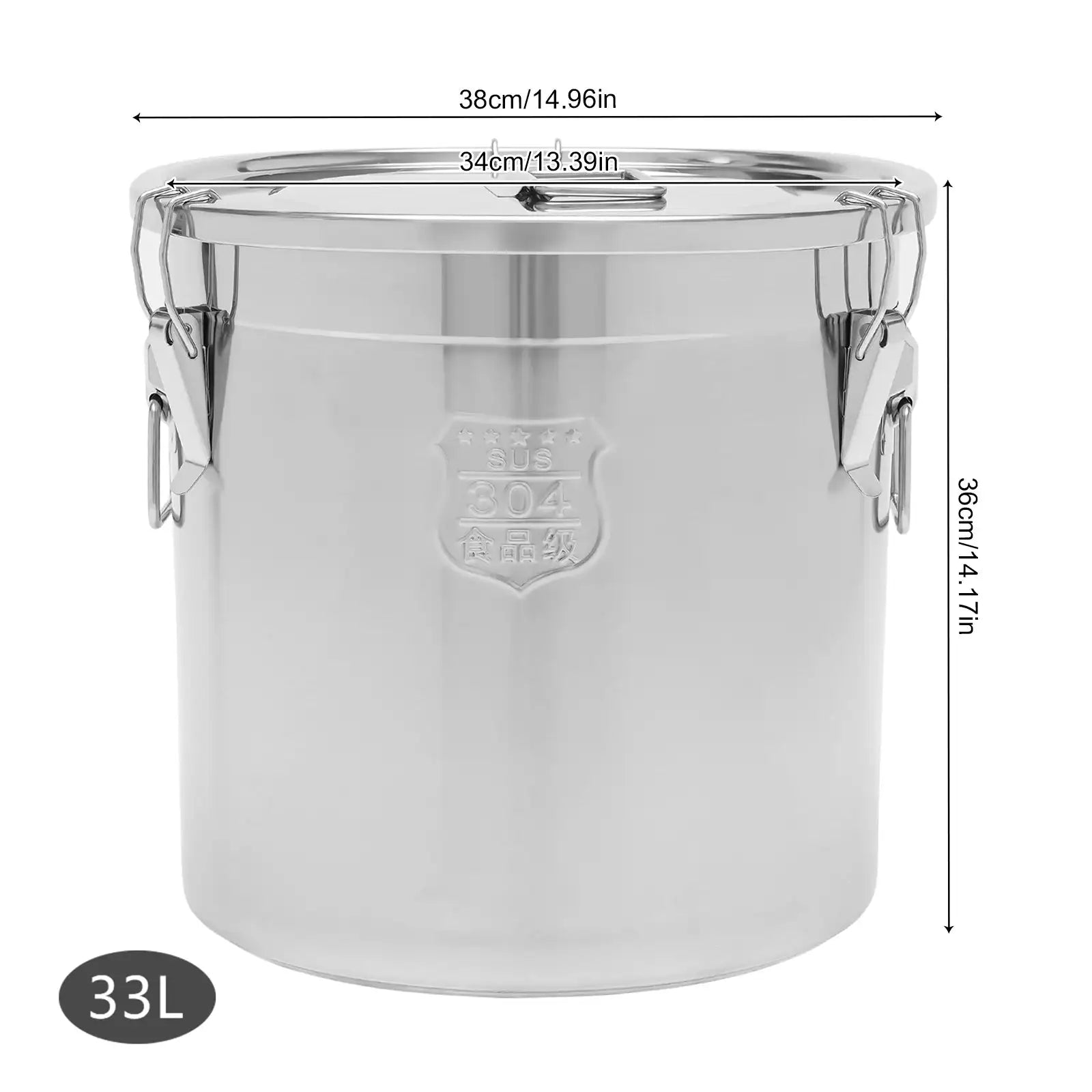 Food-Grade 304 Stainless Steel Rice Storage Bin &ndash; Airtight