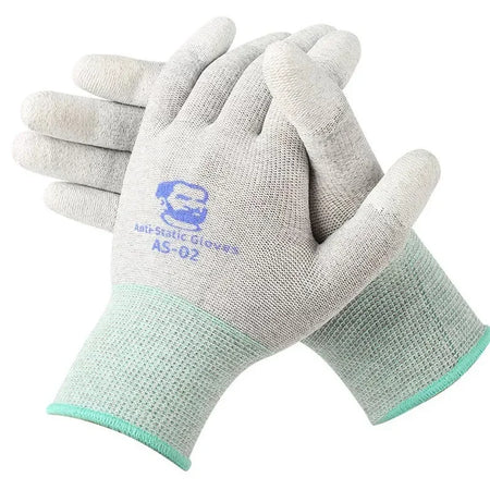 MECHANIC AS02 Anti-static Carbon Fiber Gloves &ndash; Protective PU Coating for Electronics Repair