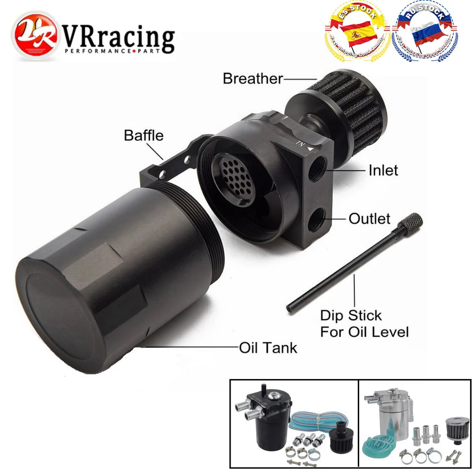 PQY TK64 Aliuminio Alyvos Surinkimo Indas su Filtru, Universalus Juodas Sidabrinis