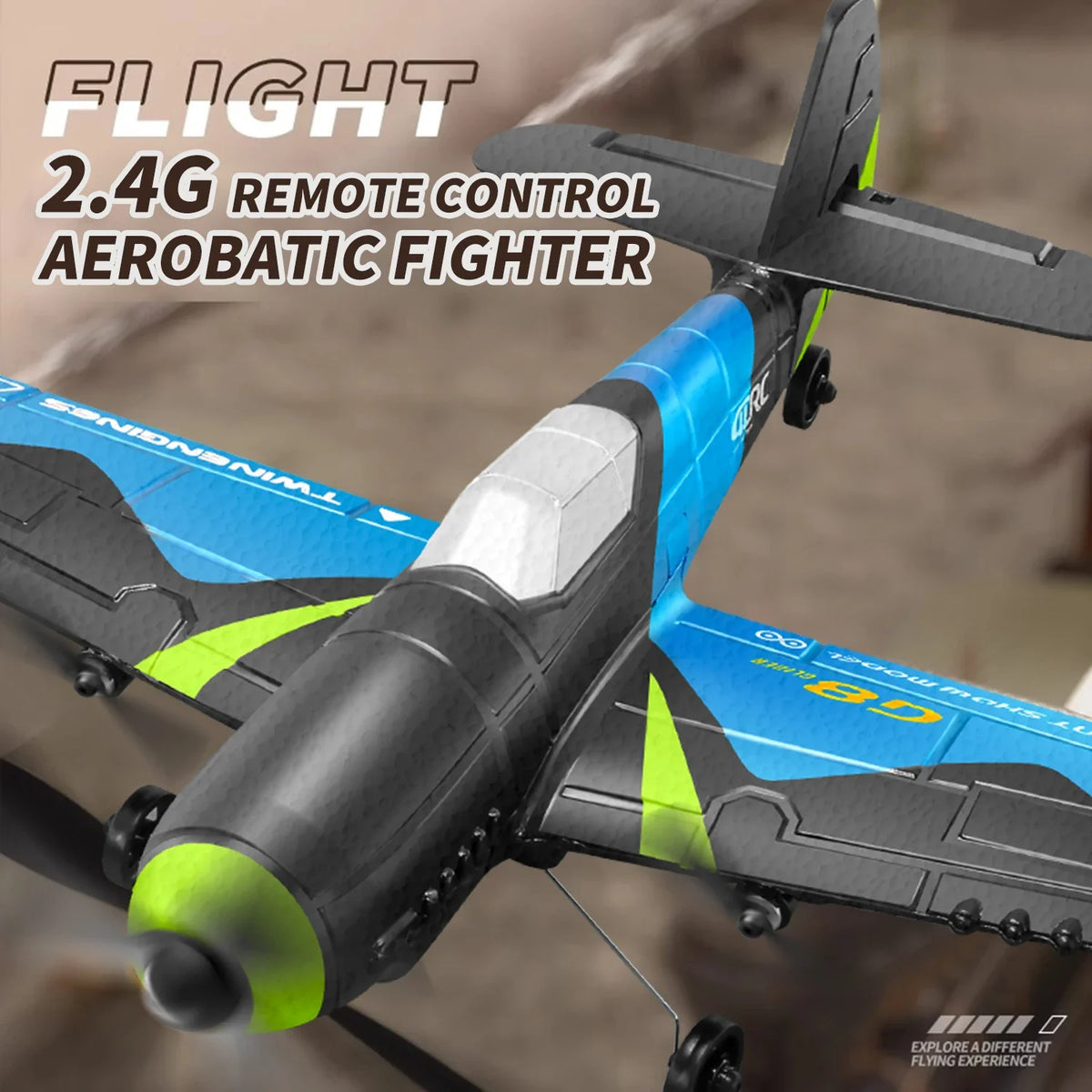 G8 RC Fighter Plane &ndash; LED Light 2CH Glider for Kids