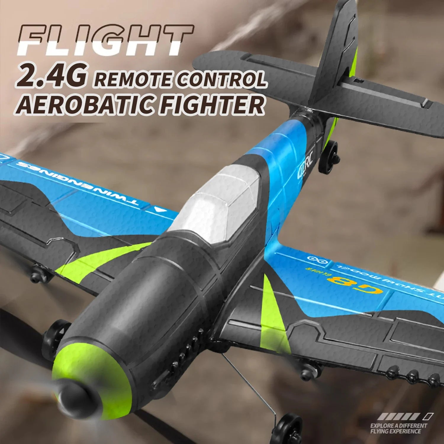 G8 RC Fighter Plane &ndash; LED Light 2CH Glider for Kids