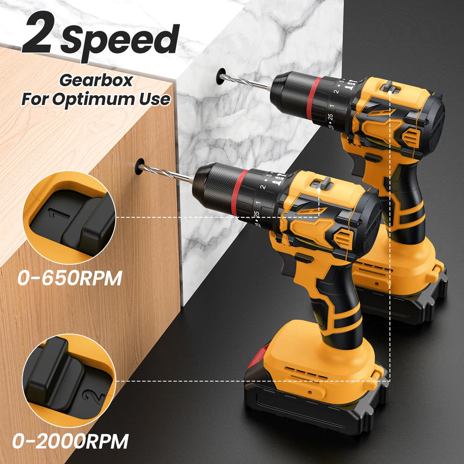 70m 10mm bürstenlose Schlagbohrmaschine – Hoher Drehmoment 25+3 Makita